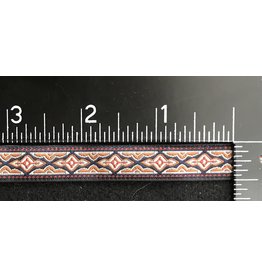 Cloakmakers.com Long Diamond Geometric Narrow Trim Red/Grey/Curry on  Black