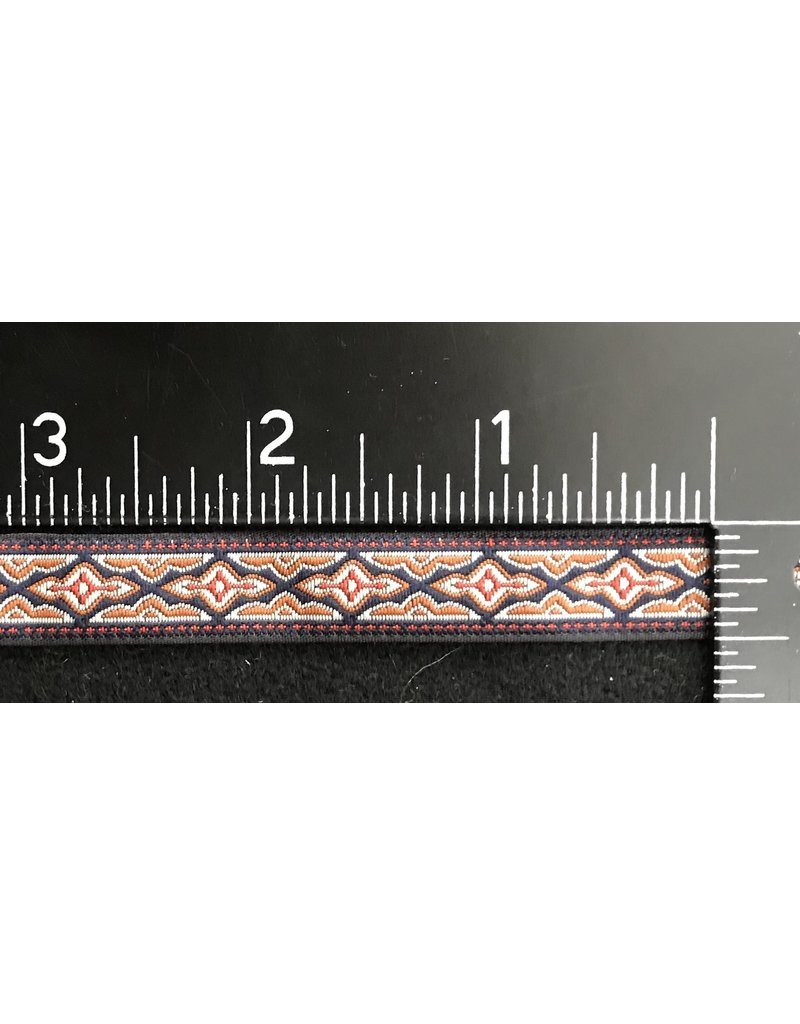 Cloakmakers.com Long Diamond Geometric Narrow Trim Red/Grey/Curry on  Black