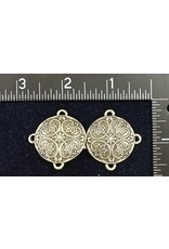 Cloakmakers.com Renaissance Lotus Medallion Cloak Clasp - BrassTone Plated