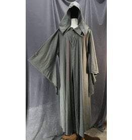 Cloak and Dagger Creations R455 - Grey Jedi / Grey Gandalf Washable Lightweight Wool Blend Robe w/Pockets