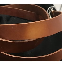 Cloakmakers.com 1.5'' Cognac Brown Ring Belt with Nickel Silver Ring - 99"