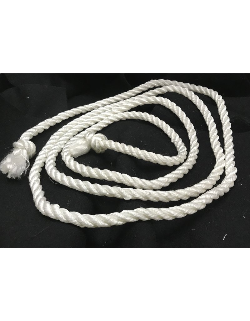 Cloakmakers.com White Rope Belt, Single Wear, Single Knot, Medium