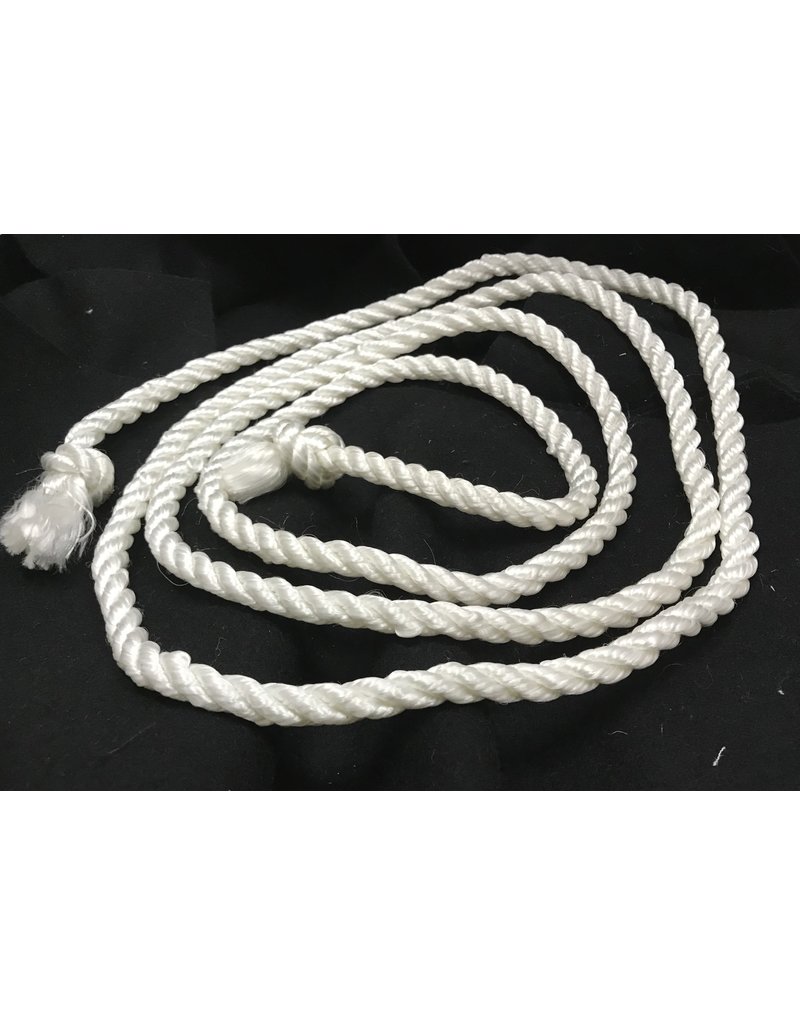 Cloakmakers.com White Rope Belt, Single Wear, Single Knot, Extra Large