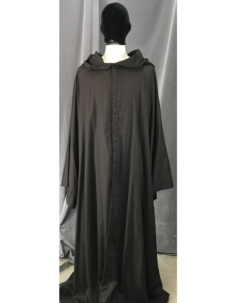 Cloak and Dagger Creations R461 - Washable XXL Seal Brown Jedi Robe with Pockets, Hidden clasp