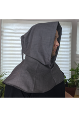 Cloak and Dagger Creations H249 -Hood in Stone Grey, Summerweight with Liripipe