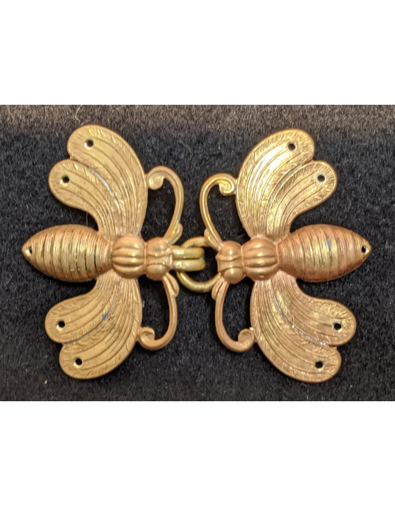 Cloakmakers.com Bees Cloak Clasp - Raw Jeweler's Brass