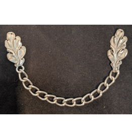 Cloakmakers.com Oak Leaf - Simple with Chain - Antique Silver Tone Plated