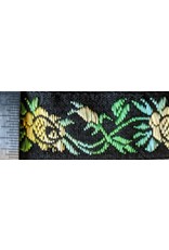 Cloakmakers.com Yellow Rose on Vine Trim - Yellow and Green on Black