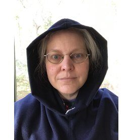 Cloak and Dagger Creations H273 - Hooded Cowl in Washable Deep Blue Brushed Poly