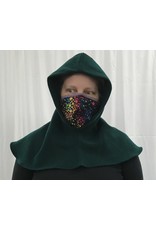 Cloakmakers.com H291 - Hooded Cowl in Green Washed Wool