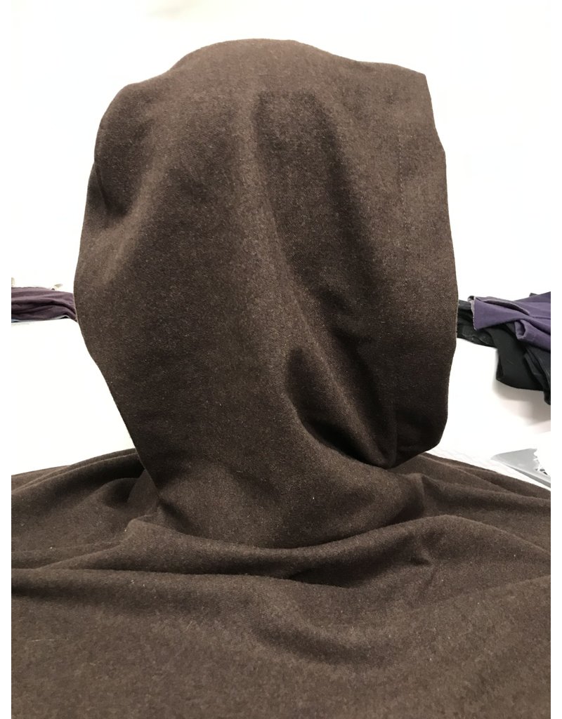 Cloak and Dagger Creations H300 - Washable Heathered Brown Woolen Hooded Cowl