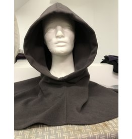 Cloakmakers.com H303 - Cocoa Brown  Woolen Hooded Cowl