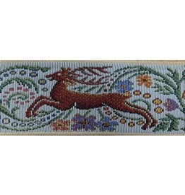 Cloakmakers.com Tapestry Hunt Trim Grey  w/ Red Stag & Blue Horse
