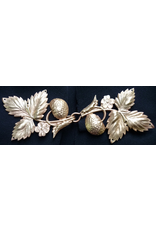 Cloakmakers.com Strawberry Leaves Clasp, Jeweler's Bronze