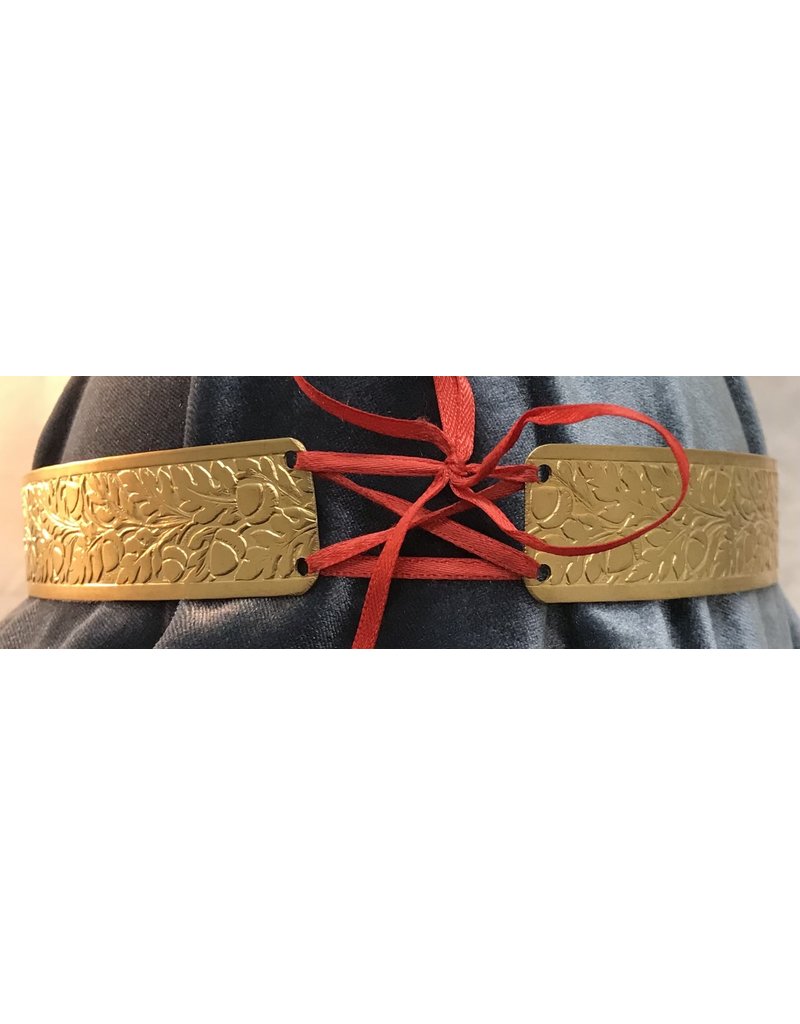 Cloakmakers.com Wide Oak & Acorn Circlet -Raw Jewelers Brass