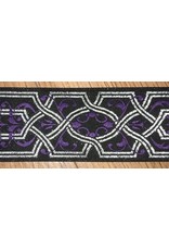Cloakmakers.com Trellis Trim, Silver w/Purple Flourish, Wide