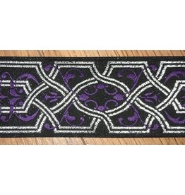 Cloakmakers.com Trellis Trim, Silver w/Purple Flourish, Wide