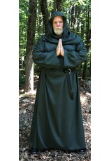 Cloakmakers.com R397 - Green Polyester Monk Robe with Detached Cowl