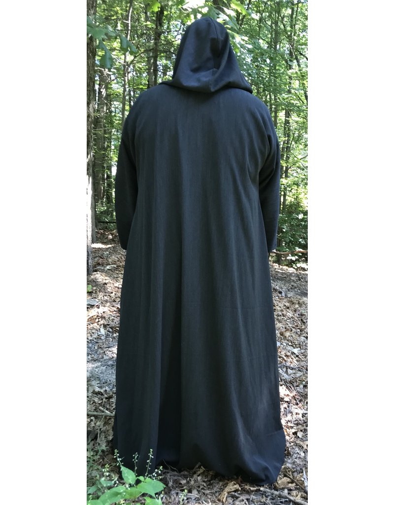 Cloakmakers.com R489 - Washable Charcoal Grey Woolen Robe w/Pockets, Extra Large
