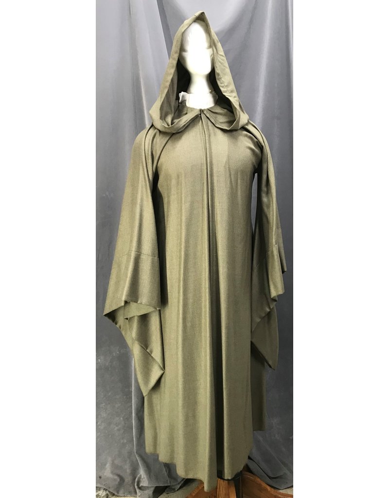 Cloak and Dagger Creations R469 -Heathered Seagrass Green Silken Wool Jedi Robe