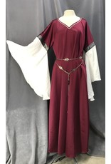 Cloak and Dagger Creations G1099 - Berry Red Washable Gown wPockets,, White Sleeves