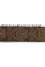 Cloakmakers.com Indian Paisley Trim Wide, Gold on Burgundy