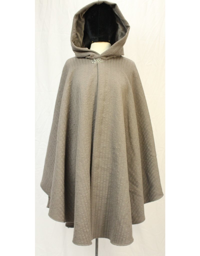 Cloak and Dagger Creations 4535 - Washable Brown Shaped Shoulder Ruana Cloak, Matching Hood