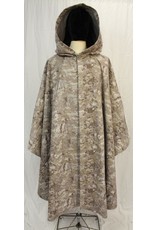 Cloak and Dagger Creations 4551 - Washable Grey Camo Print Ruana-style Cloak, Grey Hood