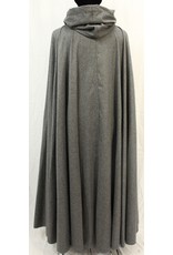 Cloak and Dagger Creations 4554 - Extra Long Heathered Grey Cloak, Red Hood