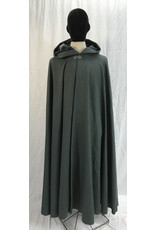 Cloak and Dagger Creations 4538 - Washable Black Wool Shape Shoulder Ruana, Wine Hood