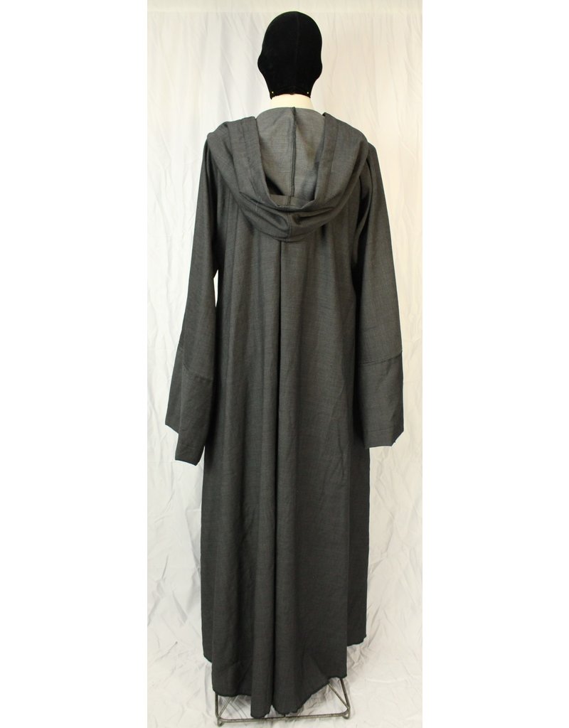 Cloak and Dagger Creations R502 - Grey Twill  Robe w/Pockets, Pewter Clasp
