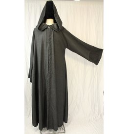 Cloak and Dagger Creations R502 - XL Grey Twill  Robe w/Pockets, Pewter Clasp