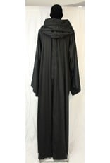 Cloak and Dagger Creations R503- Black Easy care Robe, Wide Straight Sleeves, Hood