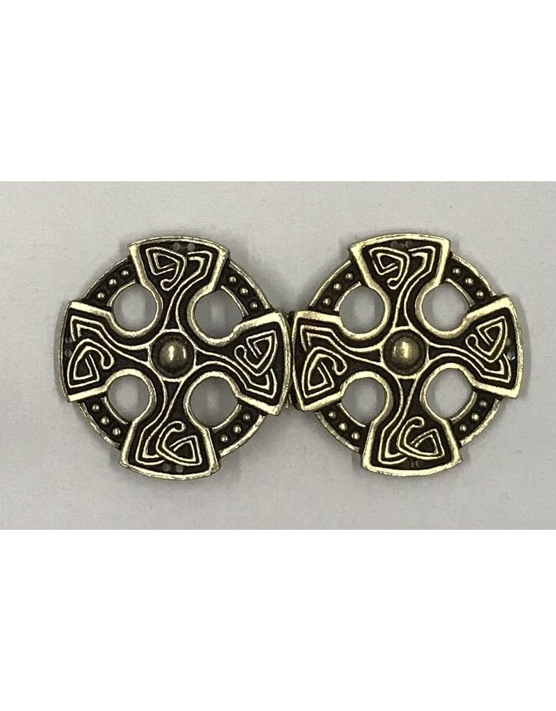 Cloakmakers.com Celtic Cross Cloak Clasp -  Antique Bronzetone  Plated