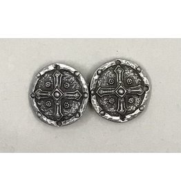 Cloak and Dagger Creations Crusader Cross Clasp - Pewter, Small