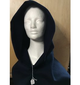 Cloak and Dagger Creations H320 - 100% Wool Dark Blue Hooded Cowl
