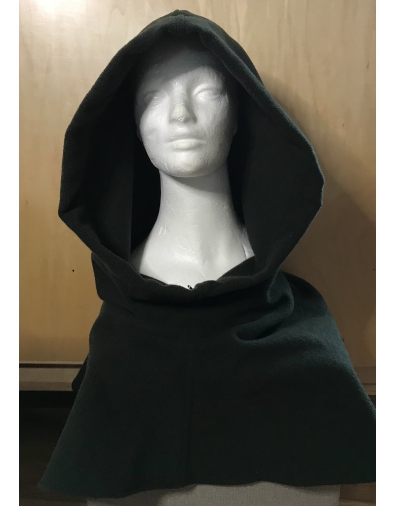 Cloak and Dagger Creations H323 - Dark Grey Washable Wool Hooded Cowl