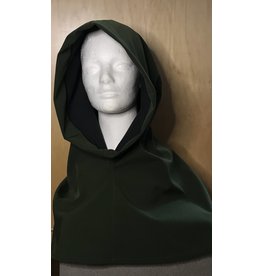Cloakmakers.com H324  - Dark Green Lined Rain Hooded Cowl