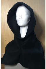 Cloak and Dagger Creations H329 - Black Wool Hooded Cowl