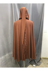 Cloak and Dagger Creations 4620 - Easy Care Brown Liripipe Hooded Cloak, Brass Clasp