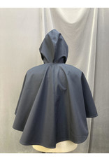 Cloak and Dagger Creations 4598 - Navy Blue Short Rain Cloak, Self Lined in Blue Flece