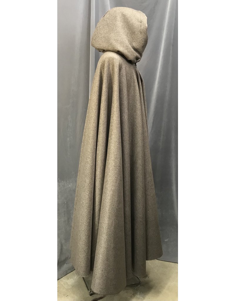 Cloak and Dagger Creations 4634 - Brown/Grey Sawtooth Long Hooded Cloak
