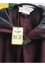 Cloakmakers.com 4659 - Burgundy Cloak, Full Length, Black Hood Lining, Pewter Clasp