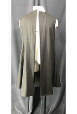 Cloakmakers.com J729 - Brown Woolen Long Vest w/Pockets, Back Slit