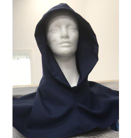 Cloakmakers.com H331 -  Washable Indego Blue Calvary Twill  Hooded Cowl