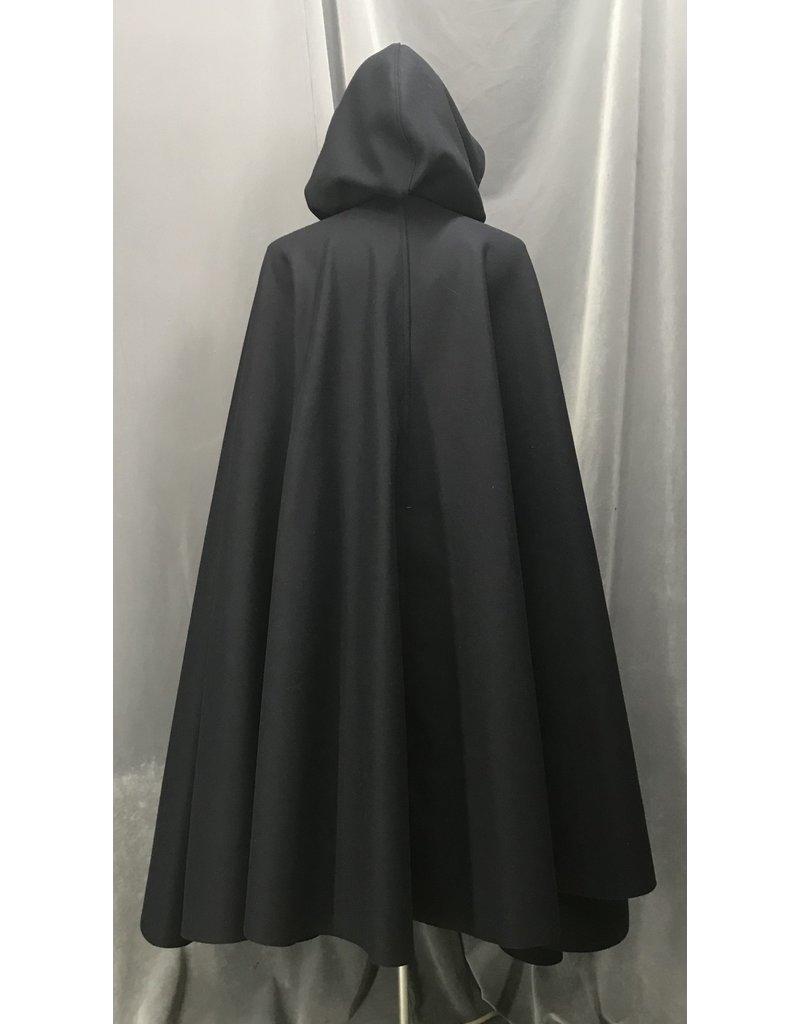 Cloak and Dagger Creations 4655 - Navy Blue Wool Cloak, Grey Hood Lining, Pewter Clasp