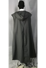 Cloak and Dagger Creations J738 - Washable Black Long Vest w/Hood and Pockets