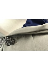 Cloak and Dagger Creations 4670 - Pale Tan Rain Cloak, Blue Hood Lining, Pewter Clasp