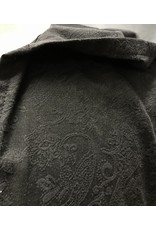 Cloak and Dagger Creations J723 - Black Cotton Brocade Long Vest w/Hood