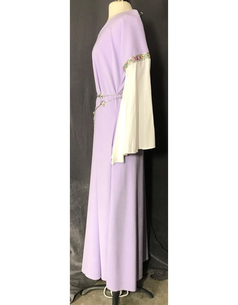 Cloak and Dagger Creations G1049- Lavender Gown, V neck, White Sleeves